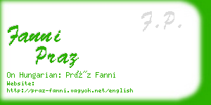 fanni praz business card